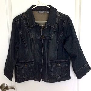 Motto cropped denim jacket